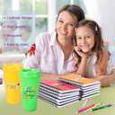 Skylety 36 Pcs Teacher Appreciation Gift Bulk, End of Year Thank You Gifts, 16 oz Reusable Plastic Coffee Cup with Lid, Inspirational Notebooks and Ballpoint Pens for Graduation Office(Thank You), 6.3 x 3.5 x 2.3 inches