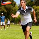 uideazone Mens Golf Shirt Dry Fit Athletic Polo Shirts Moisture Wicking Performance 3D Print Short Sleeve (3X-Large, Black White)