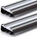 Briwooody 2 Pack 36" Replacement Door Sweep Hardware Double Bubble Kerf Door Sweep Door Bottom with Vinyl Fins Weather Stripping Door Seal for Bottom of Door Exterior, Weatherproof Design