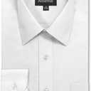Allsense Mens Regular-Fit Long-Sleeve Dress Shirt (15"-15.5" Neck 32"-33" Sleeve, White) 4xl