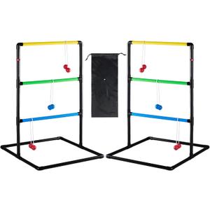 NEWBULIG Ladder Toss Game, Ladderball Golf Set with Tossing Balls, Ladder Ball Games for Outdoor Lawn, Yard & Backyard for Family, Adults & Kids, Complete with 6 Bolas, Score Trackers & Carry Bag