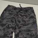 Pudolla Men's Cotton Yoga Sweatpants Athletic Lounge Pants Open Bottom Casual Jersey Pants for Men with Pockets (Medium, Black Camo)