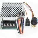 DC Motor Speed Controller 10V-55V 12V 24V 36V 40A Stepless DC Motor Speed Controller with Forward-Brake-Reverse Switch,Ajustable Potentiometer &Digital Display