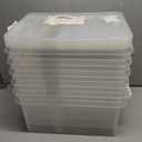 SmartStore Classic 2 Clear Box Storage, 2L/2.1QT BPA-Free Stackable Container with Clip Lock Lid, Food Safe Plastic Bins for Organization, 10 Pack