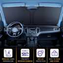 Windshield Sun Shade for Subaru Crosstrek 2018-2024 2025 2026 Front Window Shade Custom Fit Crosstrek Accessories Sun Visor Foldable Shade Blocks UV Rays Summer Must Have Car Accessories