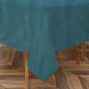 Majestic Giftware Tablecloth for Rectangle Table (TCE14-54144) Teal Color 100% Cotton Twill Dining Table Cover | Decorative Washable Tablecloth for Birthday, Home, Kitchen, Dining (65X90)