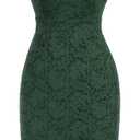 GRACE KARIN Cocktail Dresses for Women Cap Sleeve Lace Dress (Green), L