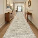 Soalmost 3x20 Hallway Runner Rug - Extra Long Carpet Runners for Hallways 20ft Non Slip Stain Resistant Rugs Runner for Living Room Bedroom 20 Feet Floor Carpet for Kitchen, Brown