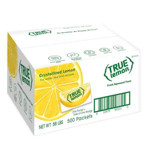 True Lemon 500ct (Pack of 1) - Water Enhancer - Bulk Dispenser - 0 Calorie Drink Mix Packets For Water - Sugar Free Lemon Flavoring Powder Packets (EXP 12/01/26)