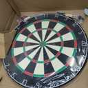 Dartboard with Staple-Free Bullseye, 18g Steel Tip Darts Set,12 Steel Tip Darts 18g, Dartboard Mounting Kits Included