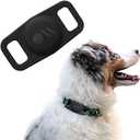 Case-Mate Airtag Dog Collar Holder - Durable, Water Resistant, Lightweight, and Protective Airtag Holder Tag - Easy to Insert Pet Collar Air Tag Loop - Compatible with Cat / Dog Collars - Black