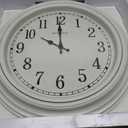 Kiera Grace Large Emmerson Round Wall Clock, 20" x 20", White