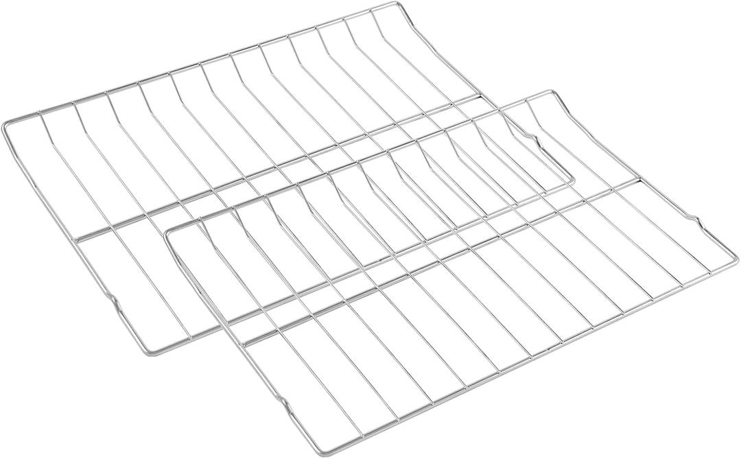 Upgraded 304 Stainless Steel DG75-01001D DG75-01001C Oven Rack Replacement Parts for Samsung Gas Stove Wire Racks Electric Range Stove Top Baking Shelf Racks NX58H5600SS NX58J5600SG Rack-Flat 2 Pcs