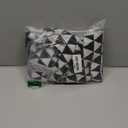 Black Hand Towels for Bathroom & Kitchen (Geometric Triangle), 2 Pack Cotton Quick Dry Towels for Hand Face Hair 13x29 Inches, Modern & Farmhouse