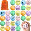 48 Pcs Motivational Stress Balls Gifts Bulk Colorful Inspirational Quote Stress Balls with Drawstring Bag Hand Exercise Gifts for Office Anxiety Employee Staff Coworker Adult