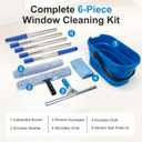 Professional Window Cleaning Kit with Collapsible Bucket 3 Gallon, 65 Inch