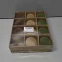 12 Pcs Velvet Christmas Balls Flocked Christmas Tree Hanging Ornaments Shatterproof Plastic Hanging Balls Decorations for Xmas Tree Party Home Holiday Decor (Brown, Green, Beige, 2.36 inch)