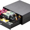 K Cup Holder Drawer 66/88 Pods Capacity, Four Drawers Design for Nespresso Pods Holder, Coffee Pod Holder Compatible With Keurig Pod Organizer&Nespresso/K-Cup/Vertuo Pod Holder, Black