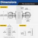 Keyed Entry Door Knob with Lock and Key, Exterior and Interior Door Lock for Bedroom, Entry Door Handle for Front DoorSatin Nickel (1 Pack)