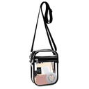 Fibrdoo Clear Crossbody Purse Bag, Clear Bag Stadium Approved with Front Pocket for Concerts Sports Festivals, Small