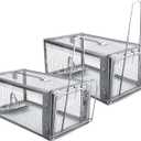 Gingbau 2-Pack Rat Traps Humane Live Chipmunk Cage Traps (Medium (Set of 2))