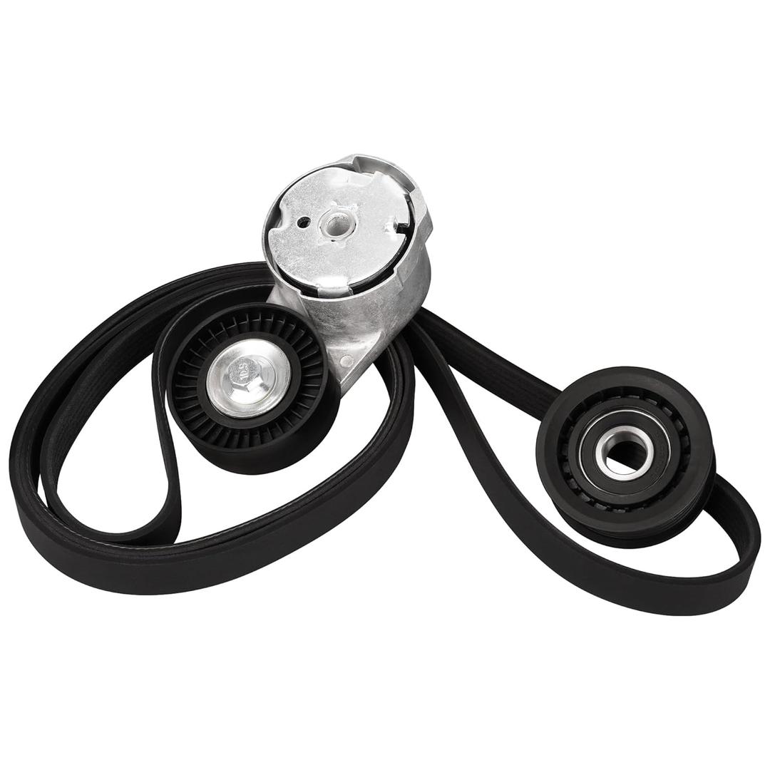 90K-39282D Serpentine Belt Drive Component Kit Compatible with Chrysler Town & Country, Dodge Grand Caravan/Journey/Avenger, Ram C/V 3.6L V6 (2011-2019), Tensioner 39282, Idler Pulley 38082, 6PK1960