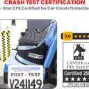 Crash-Tested Portable Small Dog Car Seat & Cat Carrier CPS Certified for Crash Protection & Safe Pet Travel.