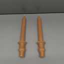 Creative Co-Op Tall Unscented Taper Candles, Tan, Set of 2