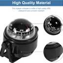 Voyager Bracket Mount Car Dashboard to Indicate The Direction Accurately, Marine Dash Mount for Car Watercraft Boat (Black)