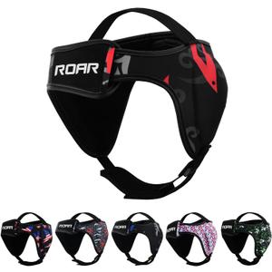 ROAR-INT Wrestling Headgear Men BJJ Ear Guard Protection MMA Grappling Cauliflower Helmet (One Size, Eagle-Red (Pack-1))