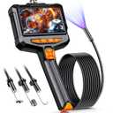 Borescope Camera with Light, 4.3" IPS 1080P HD Handheld Endoscope, 8 Adjustable LEDs, 16.4ft Semi-Rigid Snake Cable, IP67 Waterproof, Inspection Camera for Automotive,Sewer, HVAC,Wall, Men Tools