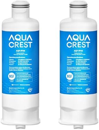 AQUA CREST DA97-17376B Replacement for Samsung® DA97-08006C, HAF-QIN/EXP, RS27T5200SR, RF28T5001SR, RF24R7201SR, RF28R6201SR, AQF-FF45, Refrigerator Water Filter, 1 Pack