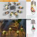 Christmas Tree Lights for Indoor, Snow Globe String Lights, Christmas Snow Globes String Lights Battery Operated, 10LED Globe Bulbs String Light with Tree& Snow & Cute Ornaments for Bedroom 2Pack (2 pcs Mixed Christmas elements)