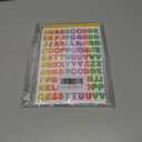 2400 Pieces Small Colorful Vinyl Letter Stickers, 24 Sheets Self Adhesive Mini Alphabet Stickers, 0.5 inch Numbers Letters Labels DIY Crafts Art Making, Used for Cards, Notebook Decor