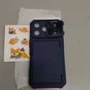 for iPhone 17 Pro Case Wallet with Card Holder (4-5 Cards), Slide Camera Cover, Military Grade Drop Shockproof, Heavy Duty Rugged Women Men Phone Case for iPhone 17 Pro 6.3" 2025, Blue