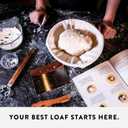 Complete Sourdough Starter Kit with Cookbook, 2-Banneton Set: 10 Round & Oval Grade-A Rattan, Beeswax Bag, Silicone Mat, Sapele Tools Wont Warp| BeginnerFriendly Baking SuppliesGift for Bakers