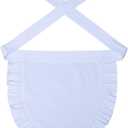Love Potato 100% Cotton White Half Apron, Classic Halloween Party Cosplay Costumes Dress Accessory (White)