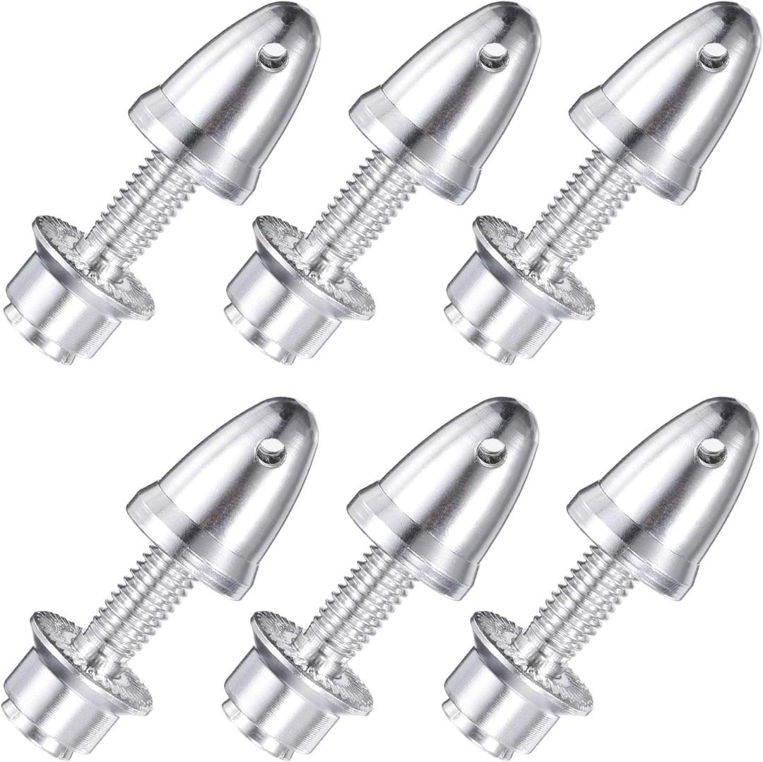 MECCANIXITY Propeller Adapter RC Plane Airplane Spinners, 3.17mm Aperture and 6mm Output Axle Propeller Adapter Saver for Shaft Brushless Motor Speed Controllers, Pack of 6