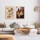 VNVNK 22.375x34 Frame Wood Color, Perfect for 22.375x34 Inch Poster without Mat, Horizontal or Vertical Wall Mounting, Home Decor Picture Frame-1 PC