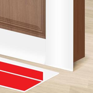 MYFAMIREA T-Shaped Door Draft Stopper 1.97IN x 49FT Silicone Weather Stripping Door Seal Strip Double-Sided Self Adhesive Seal Strip for Side of Door Frame, Window, Shower Glass, Gap, White