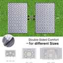OLANLY Waterproof Outdoor Rug 9x18 ft, Outdoor Plastic Straw Rug for Camping, RV Mat Outside, Outdoor Carpet for Porch, Deck, Backyard, Balcony, Picnic, Grey & White