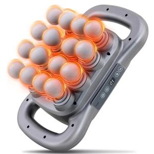 16 Head Massage Gun Set, Deep Tissue Percussion Massager, 2600mAh Electric Massage Tools with 9 Styles & Levels, Dark Grey