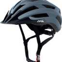 Youth Adult Road Bike Helmet, Men Women Adjustable Mountain Bicycle Helmet with Detachable Visor, 2 Sizes for Age 8-14+ Youth, Kids, Adult (Matte Blue-Gray)