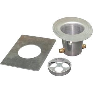 Monarch Rain Chains Installation Kits 3-Piece Aluminum Gutter Adapter Set with Rectangular Plate and Round Hole Filter for Rain Chains for Gutters, Decorative Gutter Adapter Installation Set