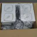 4-Lights Matte Black Bathroom Light Fixture, Modern Black Vanity Lights Over Mirror with Clear Glass Shade, Bathroom Wall Mounted Lamp for Mirror Living Room Hallway Cabinet