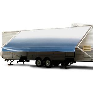 RV Awning Fabric Replacement, Heavy-Duty 18.5oz Vinyl Weatherproof Camper Awnings, Universal Outdoor Canopy for Camper, Trailer, and Motorhome Awning Replacement, Royal Blue Fade, 10'(9'2" Fabric)