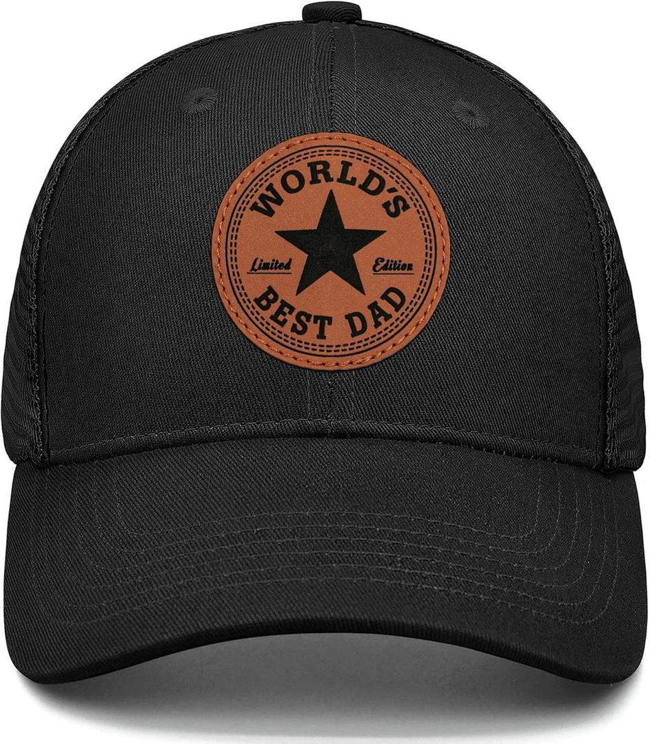 Dad Hats for Men, Fathers Day Birthday Gifts, Dads Trucker Hat from Daughter Son, Birthday Gifts for Men Unique (One Size, Black)