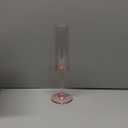 DI QIU REN 12 Pcs Pink Champagne Flutes Plastic, 6 OZ Square Pink Champagne Glasses Reusable Stemmed Wedding Champagne Flutes Unbreakable Shatterproof Wedding Toasting Flutes for Party Wedding Holiday