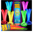 PartySticks Glow Sticks Party Supplies 100pk - 8 Inch Glow in the Dark Light Up Sticks Party Favors, Glow Decorations, Neon Party Glow Necklaces and Glow Bracelets with Connectors