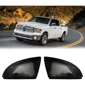 GZZTORES LED Side Mirror Turn Signal Light Lamp Assembly Blinker Smoked Puddle Lamp Compatible with Dodge Ram 1500 2500 2010-2018, Ram 1500 Classic 2019-2022, Replacement for 68064949AA 68064948AA (Left Drive SIde & Right Passenger Side)